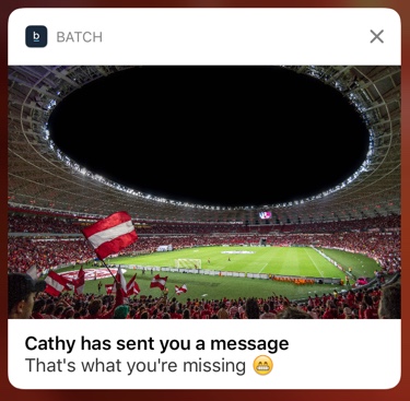 Rich notification example